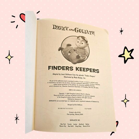 Vtg Davey and Goliath coloring book with stickers NOS - Picture 2 of 5